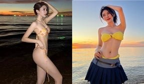 Горячий клип Linh Truong Tinh Tu со своим парнем на пляже Nha Trang Beach