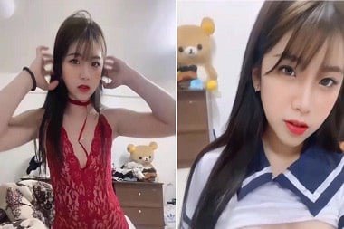 Красивая девушка демонстрирует свое горячее тело